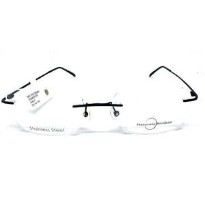 NATURALLY RIMLESS NR 370 NAVY VERY LIGHT EYEGLASSES FRAME 53-18-140